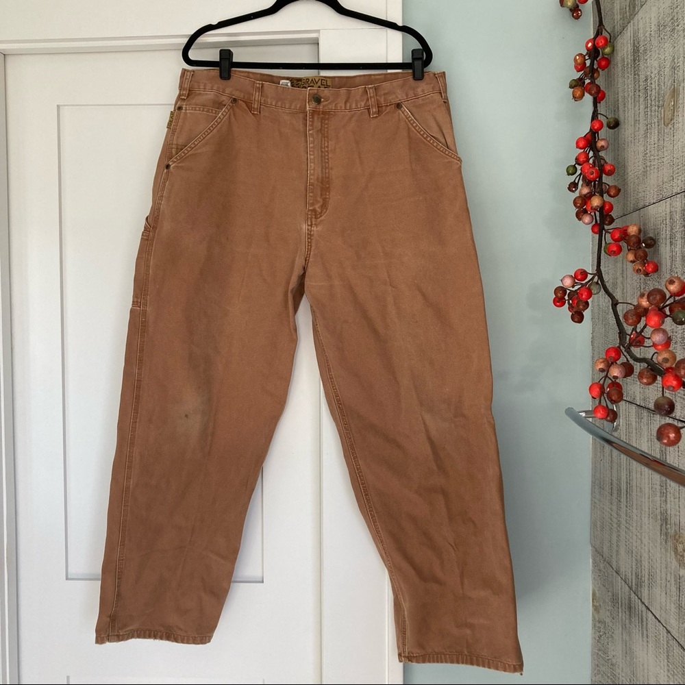 Northern tool Gravel Gear relax fit heavy duty carpenter pants in duck  khaki